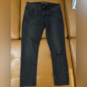 Black/ gray Levi jeans